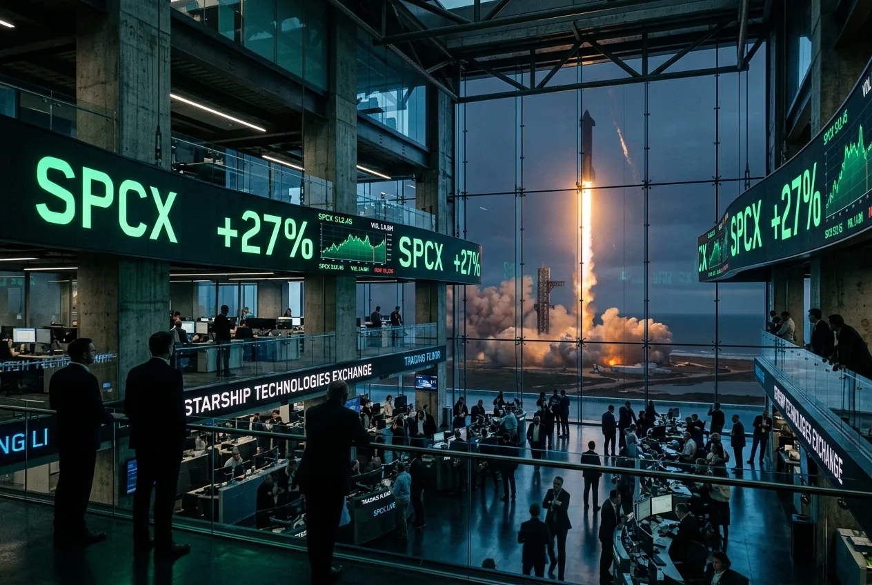 Musk Reaches Trillionaire Status as SPCX Surges 27 Percent