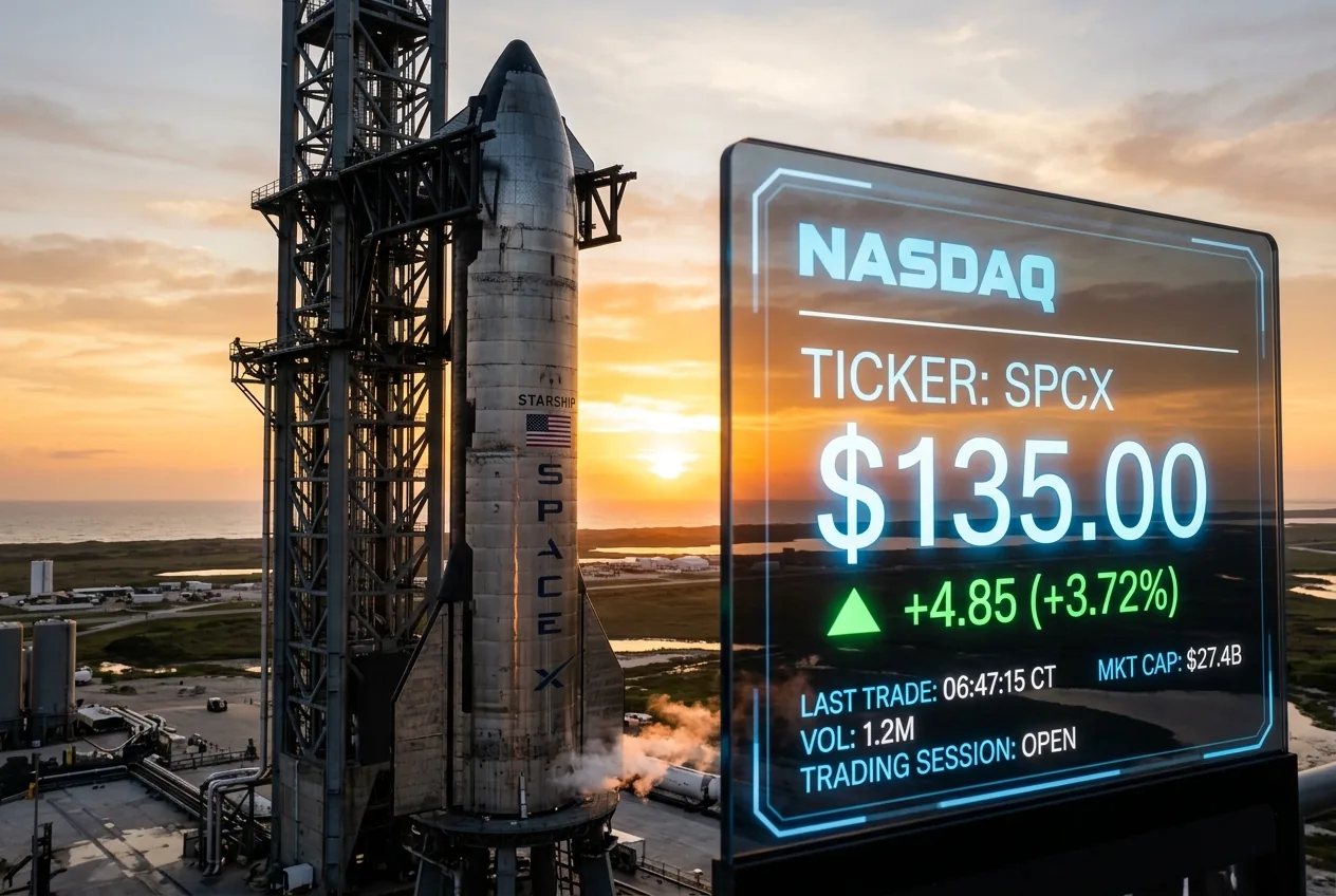 SpaceX Debuts on Nasdaq at $1.75 Trillion Valuation